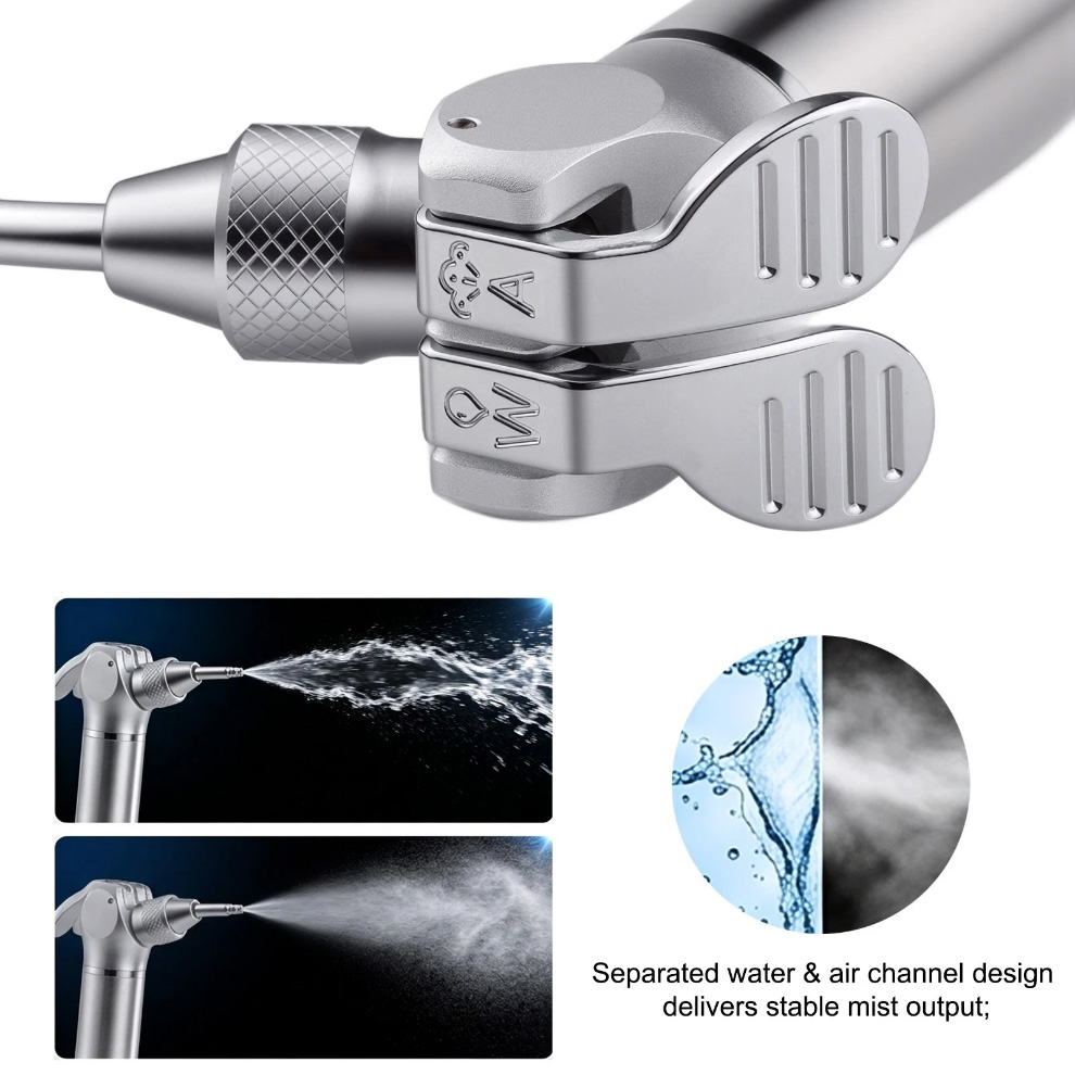2Pcs Dental 3-Way Syringe Handpiece for Air Water Spray with 4 Nozzles